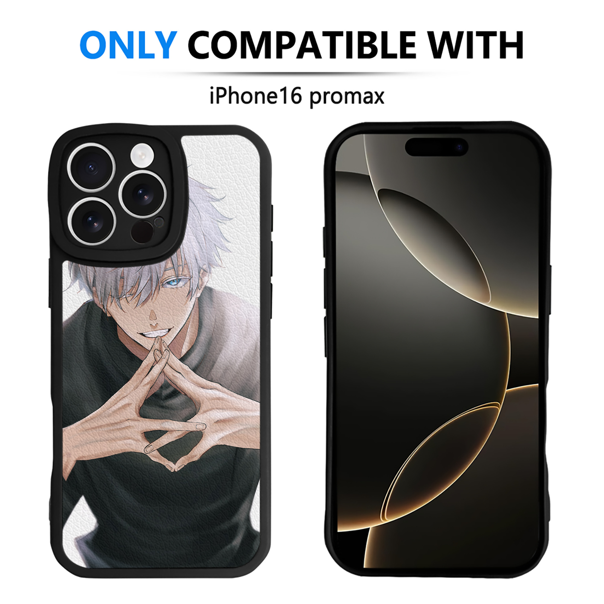 （画像用） 呪術廻戦 Jujutsu Kaisen 【iPhone 16シリーズ対応】シリコンスマホケース（レザー調） 材質：シリコン